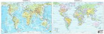 Planisfero 060Z-carta del mondo da banco per la scuola
fisico-politico cm 40x30
